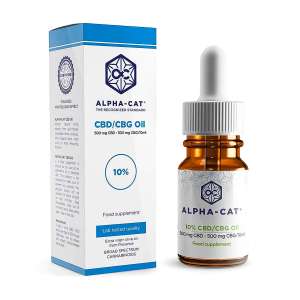 7leaves, vente en ligne de Huile 10% CBD+CBG - flacon Alpha Cat 10ml