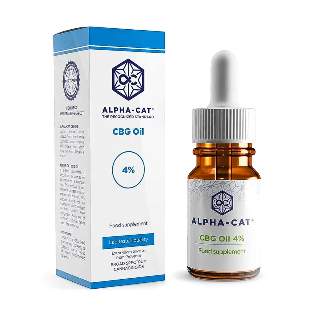 Huile 4% CBG - flacon Alpha Cat 10ml