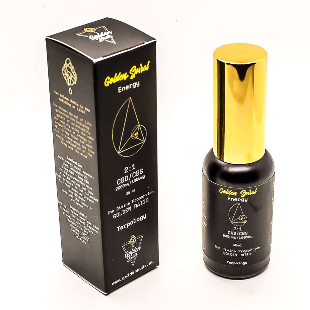 Huile SPIRAL (Energy) 2000mg CBD / 1000mg CBG - Spray Golden Buds 30ml