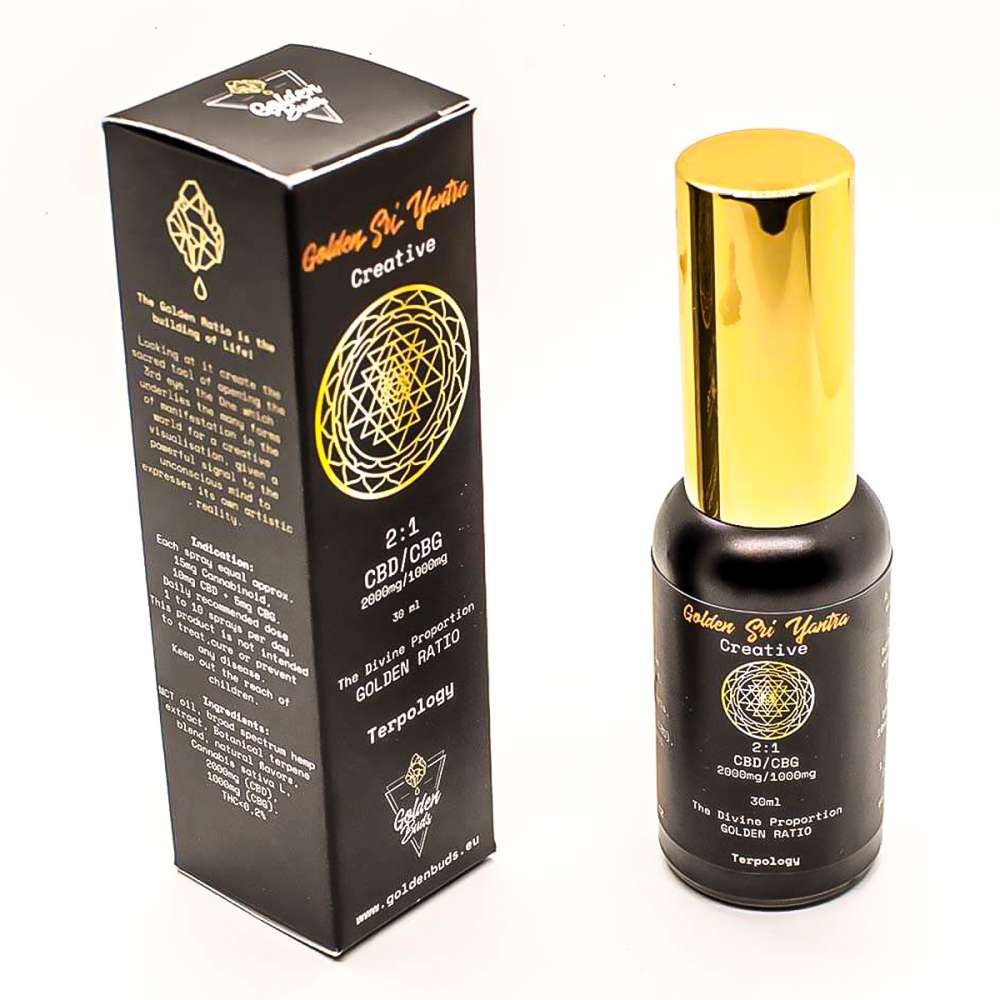 Huile SRI YANTRA (Creative) 2000mg CBD / 1000mg CBG - Spray Golden Buds 30ml