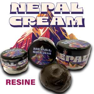 7leaves, vente en ligne de Résine Nepal Cream CBD 7Leaves 2g-5g-10g