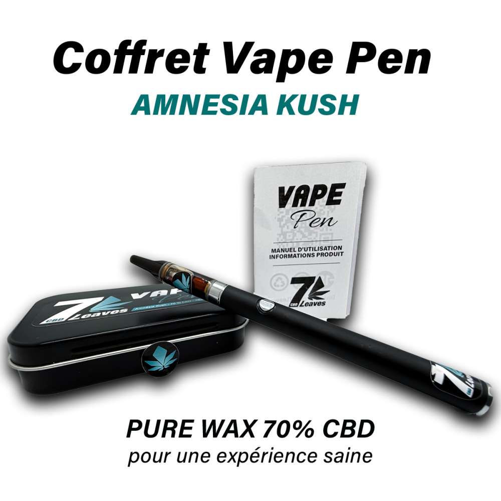 Coffret Vape Pen Electronique MAYA Wax CBD Amnesia Kush